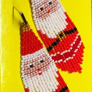 Santa Beaded Earrings